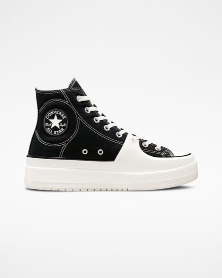 Tenis Converse Chuck Taylor All Star Construct Cano Alto Feminino Pretas Branco | PT X081TP7